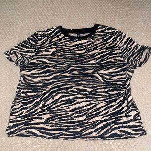 Zebra print crop top